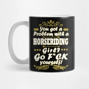 Riding Equestrian Horse Girl Riding Stable Trot Mug